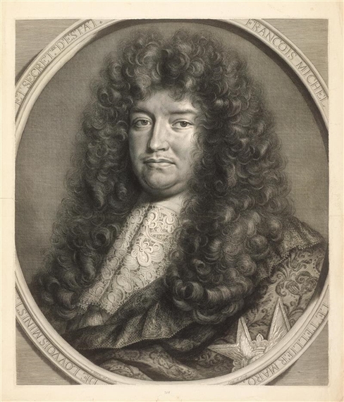 Francois Michel Le Tellier Maro. de Louvois Minist. et Secretaire d'Estat. P. Simon ad vivum Ping. et sculp by Pierre Simon