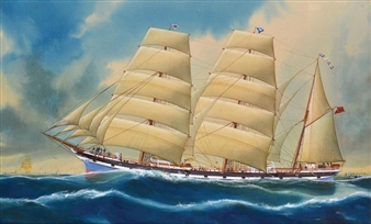 The Cloch, a Three Masted Barque - Arthur Victor Gregory