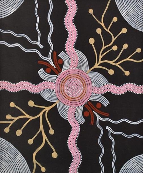 Bush Orange Dreaming by Kaapa Tjampitjinpa, 1979