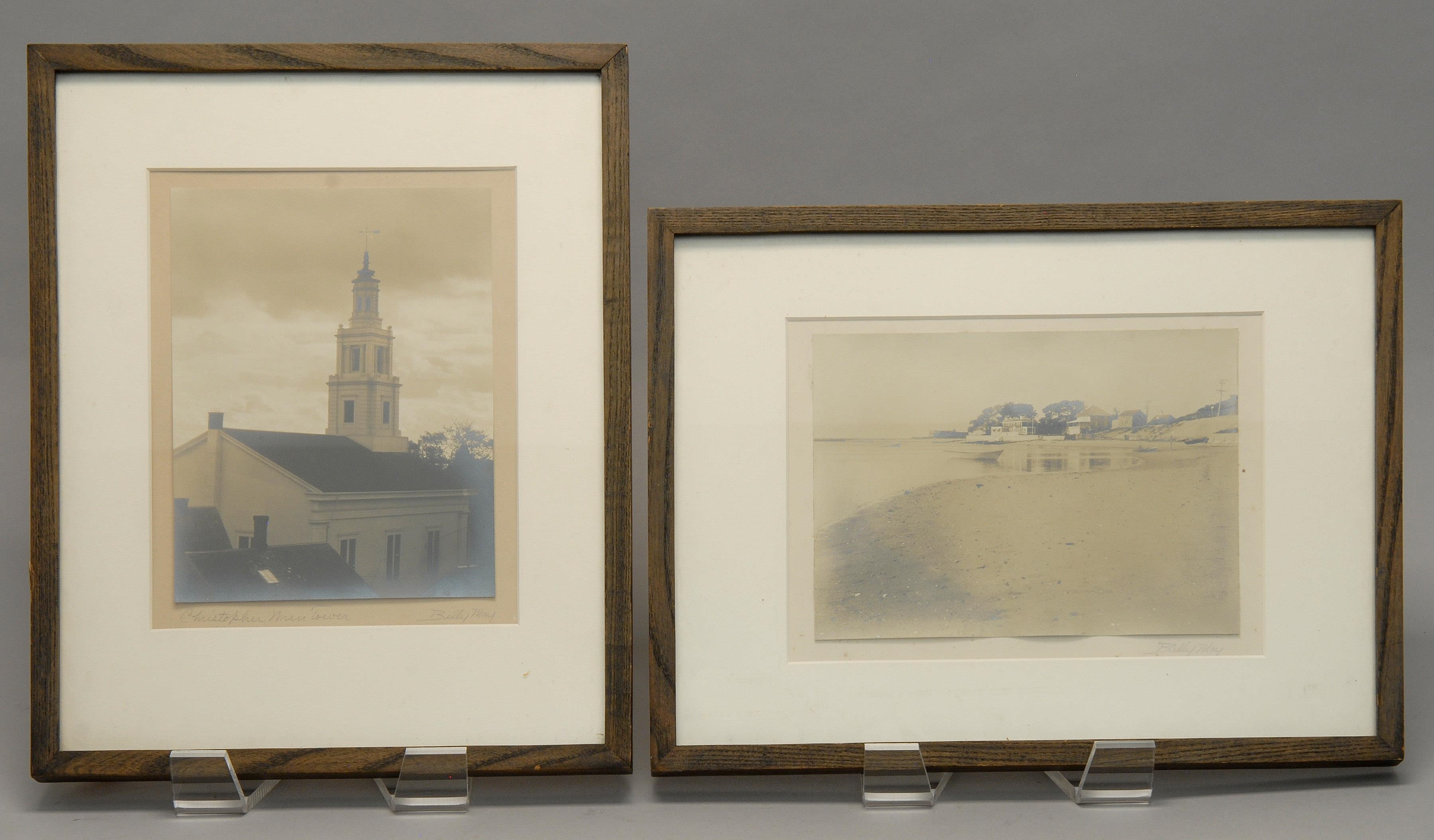 Artwork by Billy May, 2 Works: Christopher Wren Tower; Provincetown Harbor, Made of photograph
