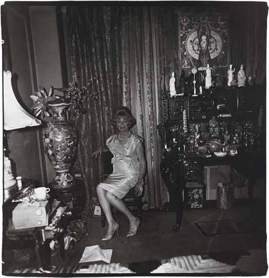 A widow in her bedroom on 55th St., NYC by Diane Arbus, 1963