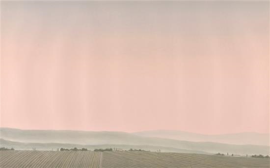 Artwork by Alleyne Howell, Italian Harmonies - Three Fields, Made of Monotype