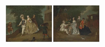 A Pair: Le Jugement de Pâris; et L'Enlèvement d'Hélène - Pierre-Michel Le Bouteux