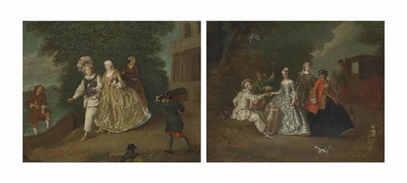 A Pair: Le Jugement de Pâris; et L'Enlèvement d'Hélène - Pierre-Michel Le Bouteux