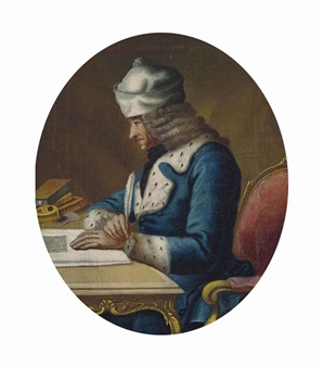 Portrait de Voltaire à sa table de travail - Jean Huber
