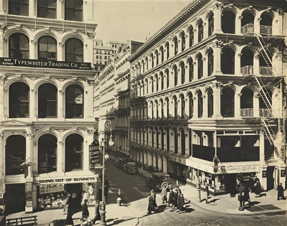 BROADWAY AND THOMAS ST. by Berenice Abbott, 1936