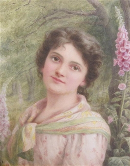 Portrait of a Girl, a landscape beyond - E.L. McCloy