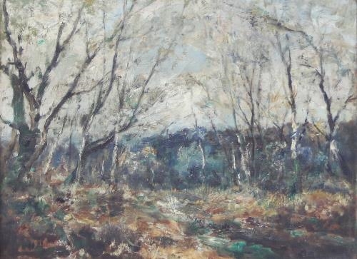 Wooded Landscape with Silver Birch by George A. Boyle