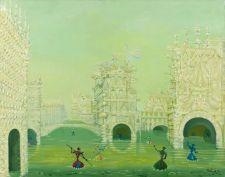 Troisieme Vue de Venise, aux Neuf Gondoles by Lucien Coutaud, 1957
