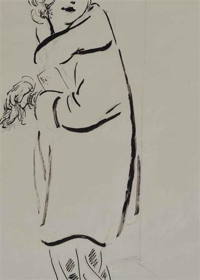 Woman in an evening gown by George Grosz, 1937