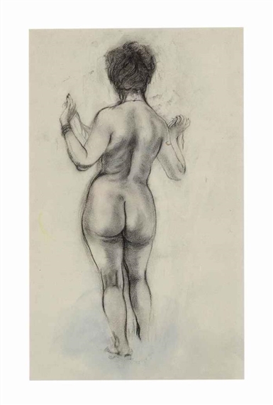 Female nude by George Grosz, 1938