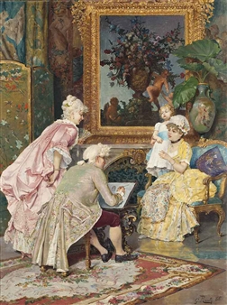 Sitting for a portrait - N. A. Irubi