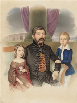 Father with Two Children