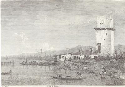 La Torre di Malghera by Canaletto, Circa 1740