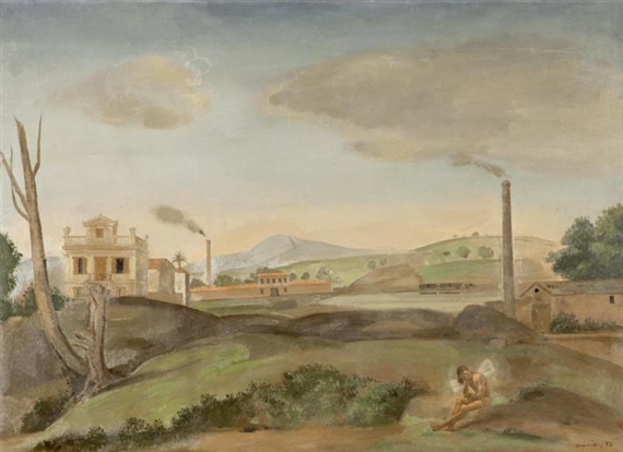 The artist's house / Museum in Maroussi with an angel