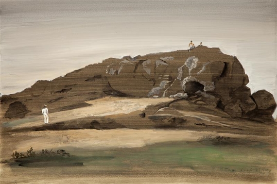 Areopagus with one sailor and two men