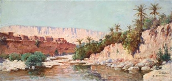 Algeria gorges el- kantara - Emile Bertrand