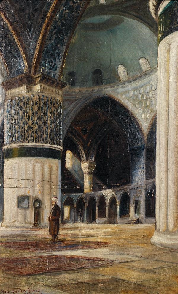 La mosquée sultan ahmed à stanboul by Orientalist School