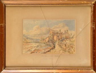 THE RUINED VICARAGE, HELMSLEY, YORKSHIRE" AND "THE THRUM MILL, ROTHBURY - John Storey