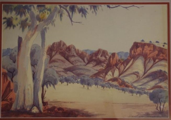 Outback Landscape by Reuben Pareroultja