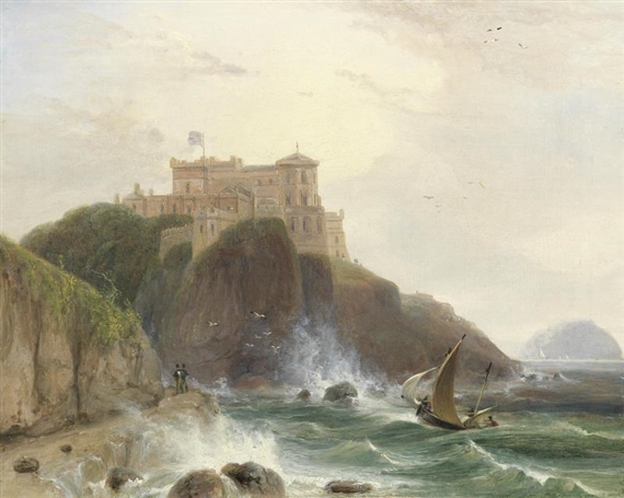 A View of Culzean Castle on the Ayrshire Coast by William Daniell
