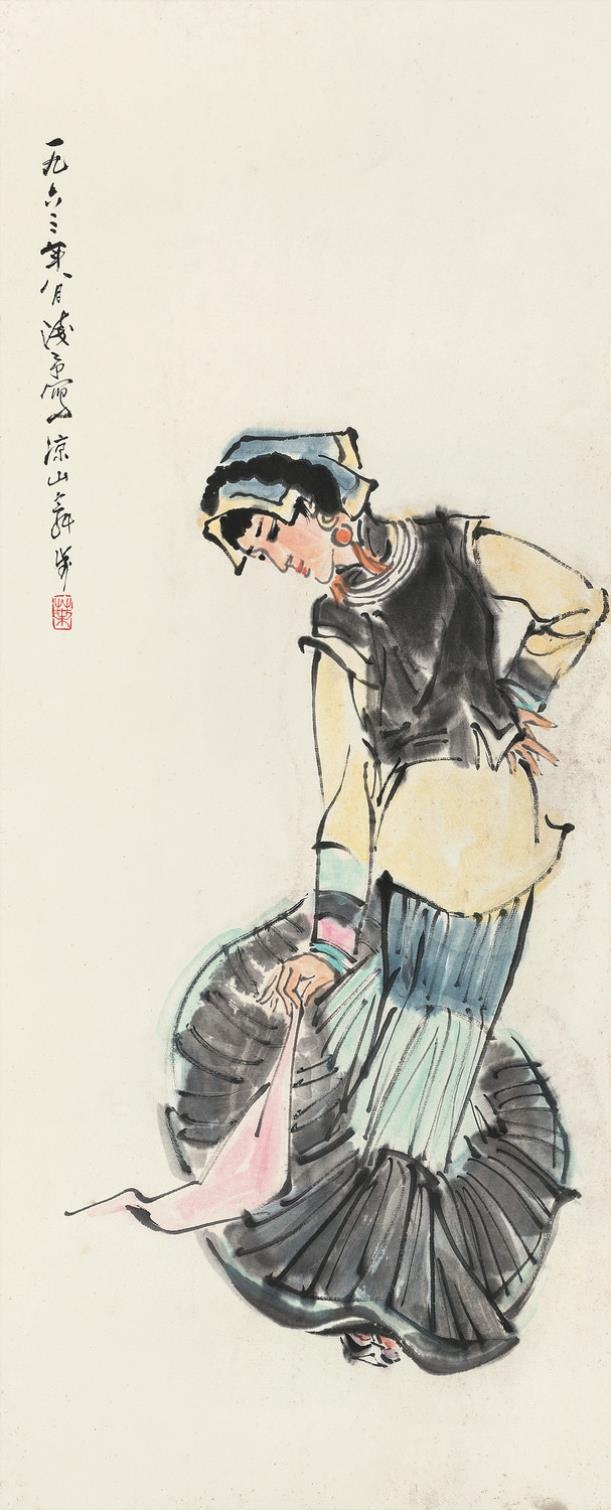 Artwork by Ye Qianyu, DANCE PEOPLE, Made of Painting and Calligraphy