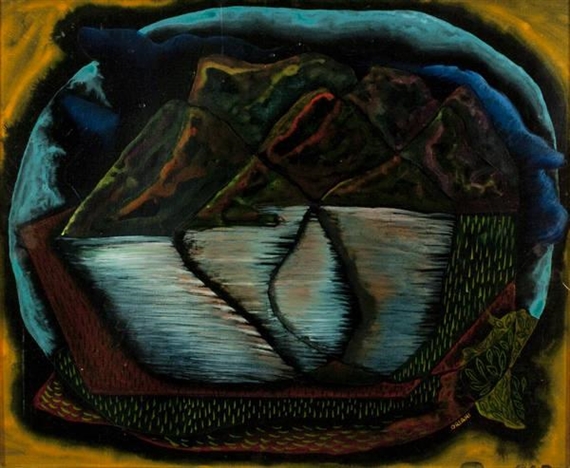 Le lac by Pippo Oriani, 1930