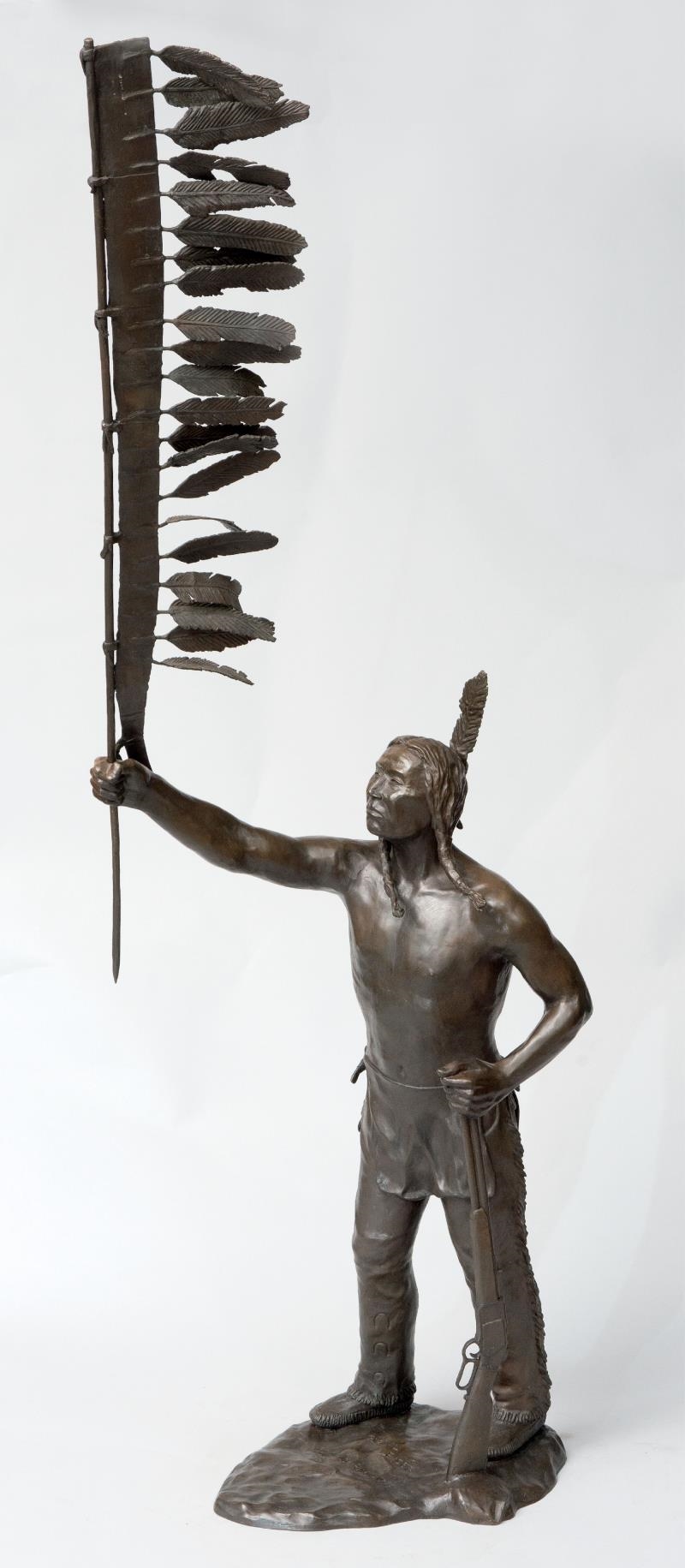 Artwork by Donald Rubin, Signal Leader, Made of Bronze