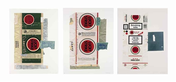 peter blake cigarette Pack Cigarette Set Of 3 (ca.