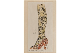 Andy Warhol 'Shoe And Leg' lithograph formerly owned by Tony Curtis in Bonhams' Spring Prints Sale