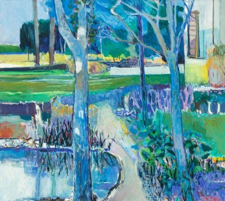 Landscape with Blue Trees by Robert Frame