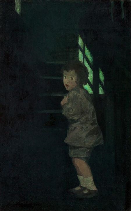 Artwork by Jessie Willcox Smith, The Dark, Made of Mixed media on board