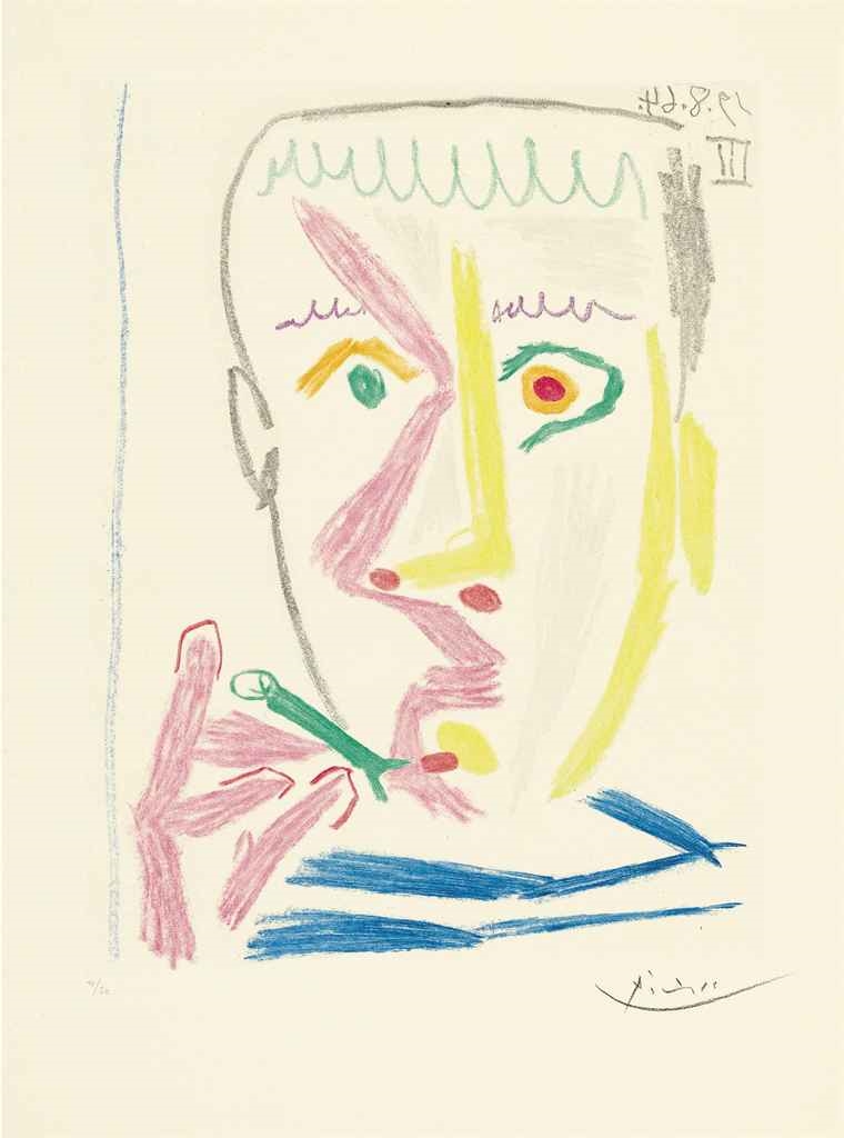 Fumeur II by Pablo Picasso, 1964