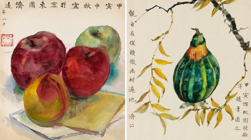 Artwork by Wang Jiyuan, FRUITS, Made of ink and colour on paper