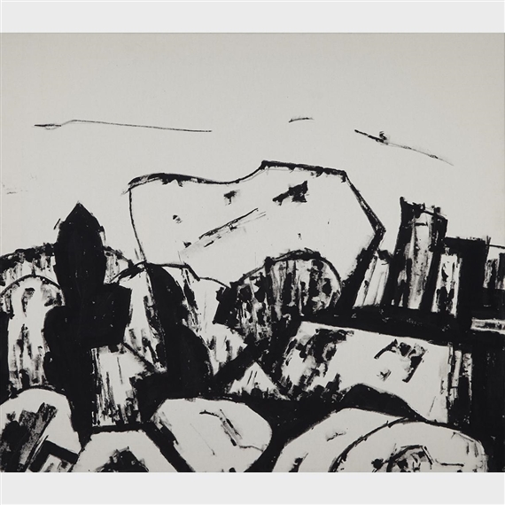 ROCKS AND BUSHES by Gerald Ferguson, 2008