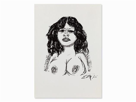 Halbakt von Vorn by Otto Dix, 1966