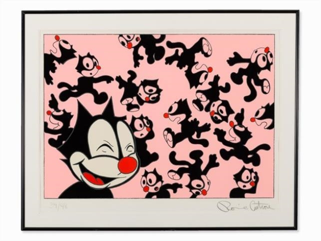 魅力的な価格 ロニー·カトローンronnie cutrone 版画FelixTheCat
