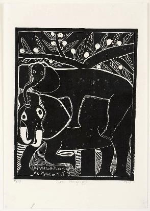 ELEPHANT WITH ITS BABY ELEPHANT