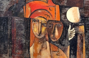 Women, Red Hat and Mirror - Syed Azzudin Shahabudin