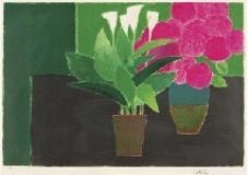 Hortensias et Arums by Bernard Cathelin, 1989