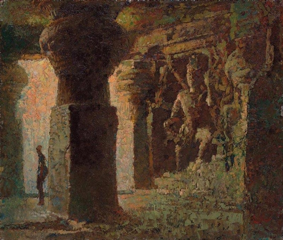 Ellora Cave by Lee Man Fong, 1971