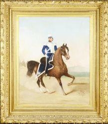 Riding portrait of felicjan szybalski by J. Butkiewich, 1897