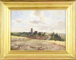 Landscape with gloomy sky by Otakar Lebeda, 1894