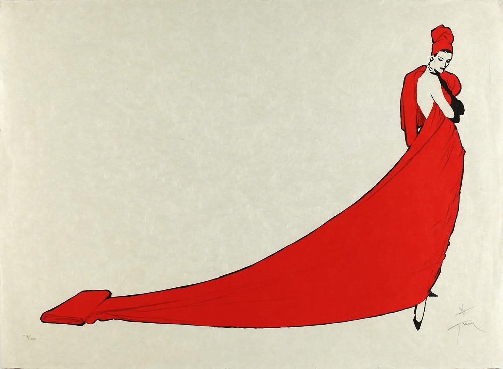 René Gruau | La Drape Rouge | MutualArt