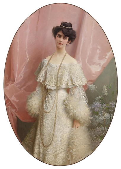 Portrait of Yole Biaggini Moschini by Vittorio Matteo Corcos, 1904