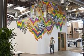 Here’s What One Artist Painted on the Walls of Facebook’s New Menlo Park Offices