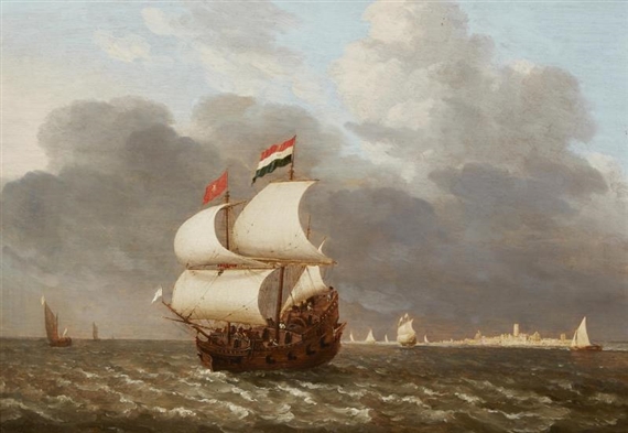 An armed merchantman off Briel by Cornelis Verbeeck