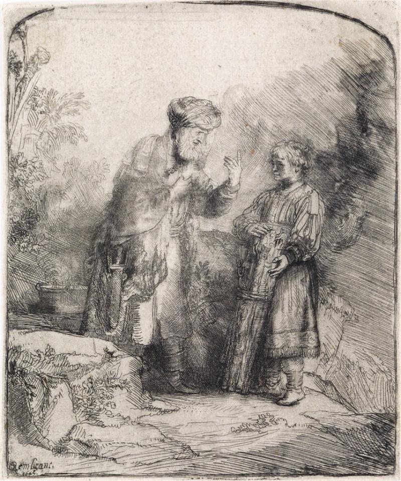 Rembrandt van Rijn Abraham and Isaac (1645) MutualArt