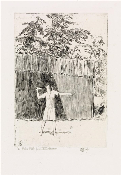 Helen Wills at Easthampton, No. 3 by Childe Hassam, 1928
