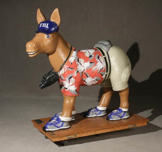 Artwork by Mary Fran Miklitsch, Just Visiting, Made of Painted polyurethane sculpture